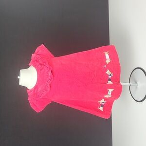 Gymboree- Infant Dress - Red w/Embroidered Dogs - 18-24mos